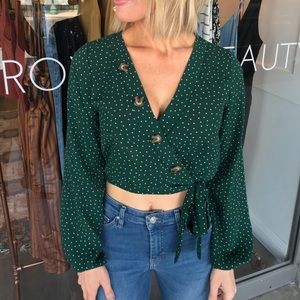 Fall MUST HAVE wrap blouse.